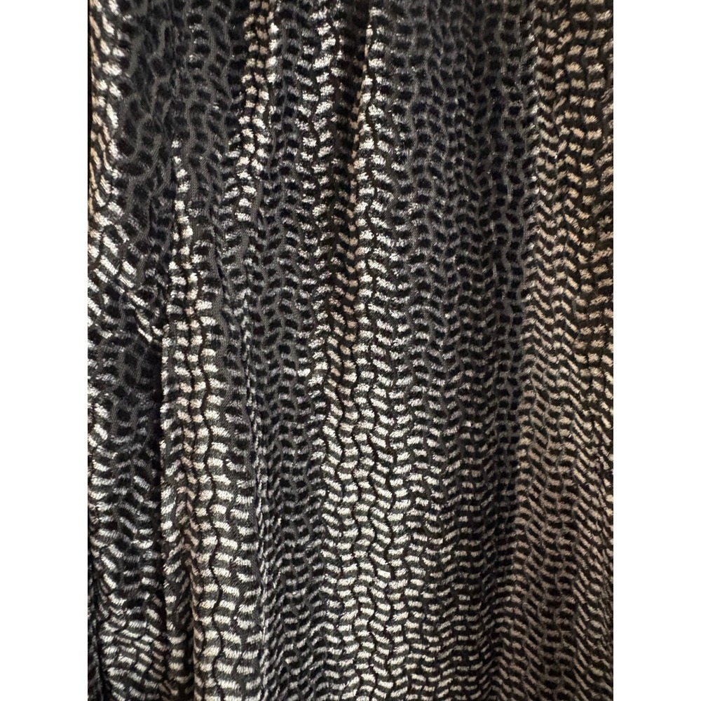 Chicos Travelers Collection Black Silver Textured Open Front Cardigan Size 1 M - Picture 8 of 9
